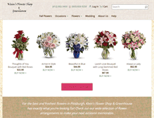 Tablet Screenshot of kleinsflowershop.net